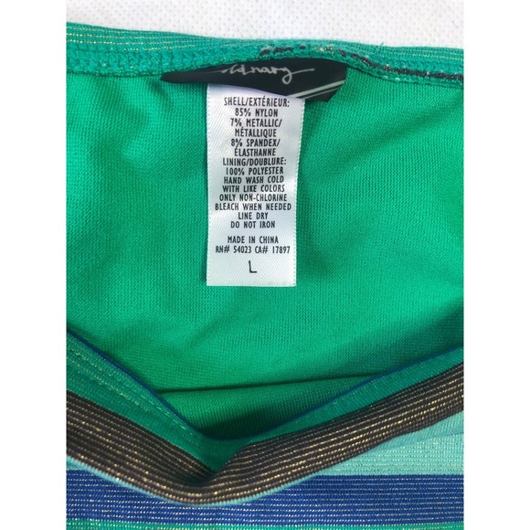 Old Navy Striped Colorblock Gold Rings 2-Piece Swimsuit - Picture 4 of 5